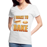 I Wake To Bake, Baking Baking Shirt, Baking Gifts, Funny Baker Shirt, Cookie Shirt, Baking Lover, Baker Baking T-Shirt - white