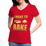 I Wake To Bake, Baking Baking Shirt, Baking Gifts, Funny Baker Shirt, Cookie Shirt, Baking Lover, Baker Baking T-Shirt - red