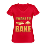 I Wake To Bake, Baking Baking Shirt, Baking Gifts, Funny Baker Shirt, Cookie Shirt, Baking Lover, Baker Baking T-Shirt - red