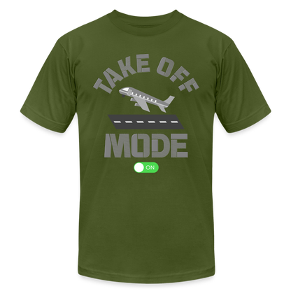 Take Off Mode, Travel Shirt, Vacation Shirt, Airplane Shirt, Pilot Shirt, Vacation Mode, Vacay Mode, Adventure Shirt, Aviation Shirt - olive