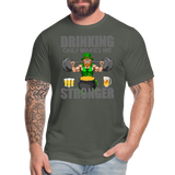 St Patrick Day Shirt, Shamrock Shirt, Drinking Only Makes Me Stronger, Irish Shirt, Lucky Shirt, St Patricks Shirt, St Patricks Day Tee, St Patricks Day Gifts - asphalt