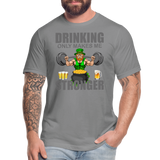 St Patrick Day Shirt, Shamrock Shirt, Drinking Only Makes Me Stronger, Irish Shirt, Lucky Shirt, St Patricks Shirt, St Patricks Day Tee, St Patricks Day Gifts - slate