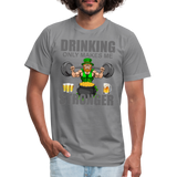 St Patrick Day Shirt, Shamrock Shirt, Drinking Only Makes Me Stronger, Irish Shirt, Lucky Shirt, St Patricks Shirt, St Patricks Day Tee, St Patricks Day Gifts - slate