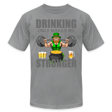 St Patrick Day Shirt, Shamrock Shirt, Drinking Only Makes Me Stronger, Irish Shirt, Lucky Shirt, St Patricks Shirt, St Patricks Day Tee, St Patricks Day Gifts - slate