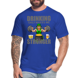 St Patrick Day Shirt, Shamrock Shirt, Drinking Only Makes Me Stronger, Irish Shirt, Lucky Shirt, St Patricks Shirt, St Patricks Day Tee, St Patricks Day Gifts - royal blue