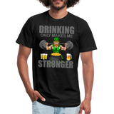 St Patrick Day Shirt, Shamrock Shirt, Drinking Only Makes Me Stronger, Irish Shirt, Lucky Shirt, St Patricks Shirt, St Patricks Day Tee, St Patricks Day Gifts - black