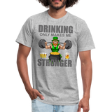 St Patrick Day Shirt, Shamrock Shirt, Drinking Only Makes Me Stronger, Irish Shirt, Lucky Shirt, St Patricks Shirt, St Patricks Day Tee, St Patricks Day Gifts - heather gray