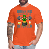 St Patrick Day Shirt, Shamrock Shirt, Drinking Only Makes Me Stronger, Irish Shirt, Lucky Shirt, St Patricks Shirt, St Patricks Day Tee, St Patricks Day Gifts - orange