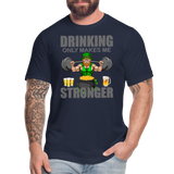 St Patrick Day Shirt, Shamrock Shirt, Drinking Only Makes Me Stronger, Irish Shirt, Lucky Shirt, St Patricks Shirt, St Patricks Day Tee, St Patricks Day Gifts - navy