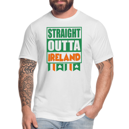 Straight Outta Ireland, St Patrick Day Shirt, Shamrock Shirt, Irish Shirt, Lucky Shirt, St Patricks Shirt, St Patricks Day Tee, St Patricks Day Gifts - white