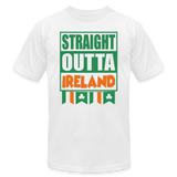 Straight Outta Ireland, St Patrick Day Shirt, Shamrock Shirt, Irish Shirt, Lucky Shirt, St Patricks Shirt, St Patricks Day Tee, St Patricks Day Gifts - white