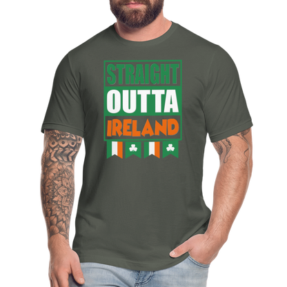 Straight Outta Ireland, St Patrick Day Shirt, Shamrock Shirt, Irish Shirt, Lucky Shirt, St Patricks Shirt, St Patricks Day Tee, St Patricks Day Gifts - asphalt