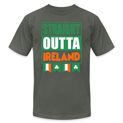 Straight Outta Ireland, St Patrick Day Shirt, Shamrock Shirt, Irish Shirt, Lucky Shirt, St Patricks Shirt, St Patricks Day Tee, St Patricks Day Gifts - asphalt