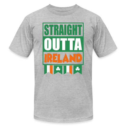 Straight Outta Ireland, St Patrick Day Shirt, Shamrock Shirt, Irish Shirt, Lucky Shirt, St Patricks Shirt, St Patricks Day Tee, St Patricks Day Gifts - heather gray