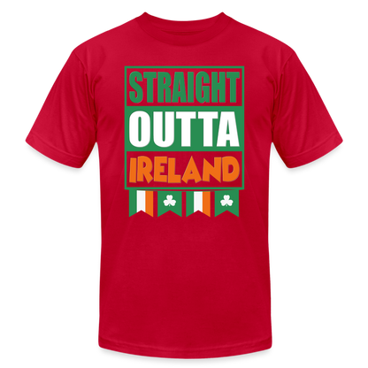 Straight Outta Ireland, St Patrick Day Shirt, Shamrock Shirt, Irish Shirt, Lucky Shirt, St Patricks Shirt, St Patricks Day Tee, St Patricks Day Gifts - red