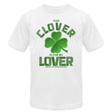 This Clover Is For My Lover, St Patrick Day Shirt, Shamrock Shirt, Irish Shirt, Lucky Shirt, St Patricks Shirt, St Patricks Day Tee, St Patricks Day Gifts - white