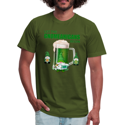 Let The Gnomeanigans Begin, Gnomes Drinking, St Patrick Day Shirt, Shamrock Shirt, Irish Shirt, Lucky Shirt, St Patricks Shirt, St Patricks Day Tee, St Patricks Day Gifts - olive