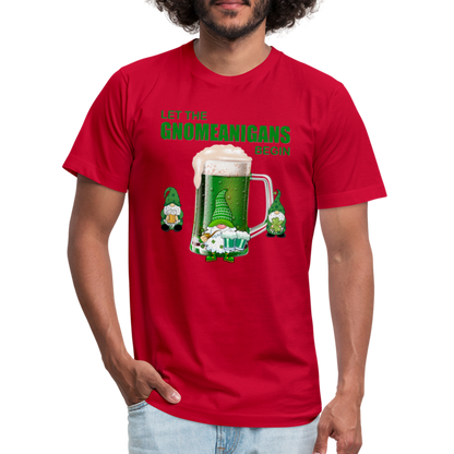 Let The Gnomeanigans Begin, Gnomes Drinking, St Patrick Day Shirt, Shamrock Shirt, Irish Shirt, Lucky Shirt, St Patricks Shirt, St Patricks Day Tee, St Patricks Day Gifts - red