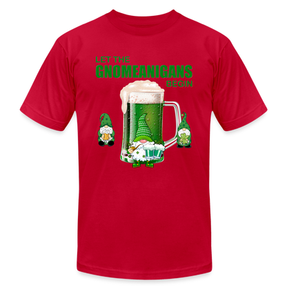 Let The Gnomeanigans Begin, Gnomes Drinking, St Patrick Day Shirt, Shamrock Shirt, Irish Shirt, Lucky Shirt, St Patricks Shirt, St Patricks Day Tee, St Patricks Day Gifts - red