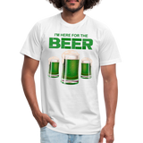 I'm Here For The Beer, Beer Drinking Shirt, Green Beer, St Patrick Day Shirt, Shamrock Shirt, Irish Shirt, Lucky Shirt, St Patricks Shirt, St Patricks Day Tee, St Patricks Day Gifts - white