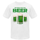 I'm Here For The Beer, Beer Drinking Shirt, Green Beer, St Patrick Day Shirt, Shamrock Shirt, Irish Shirt, Lucky Shirt, St Patricks Shirt, St Patricks Day Tee, St Patricks Day Gifts - white