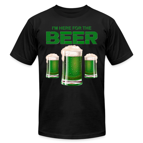 I'm Here For The Beer, Beer Drinking Shirt, Green Beer, St Patrick Day Shirt, Shamrock Shirt, Irish Shirt, Lucky Shirt, St Patricks Shirt, St Patricks Day Tee, St Patricks Day Gifts - black