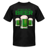 I'm Here For The Beer, Beer Drinking Shirt, Green Beer, St Patrick Day Shirt, Shamrock Shirt, Irish Shirt, Lucky Shirt, St Patricks Shirt, St Patricks Day Tee, St Patricks Day Gifts - black