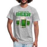 I'm Here For The Beer, Beer Drinking Shirt, Green Beer, St Patrick Day Shirt, Shamrock Shirt, Irish Shirt, Lucky Shirt, St Patricks Shirt, St Patricks Day Tee, St Patricks Day Gifts - heather gray