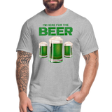 I'm Here For The Beer, Beer Drinking Shirt, Green Beer, St Patrick Day Shirt, Shamrock Shirt, Irish Shirt, Lucky Shirt, St Patricks Shirt, St Patricks Day Tee, St Patricks Day Gifts - heather gray