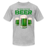 I'm Here For The Beer, Beer Drinking Shirt, Green Beer, St Patrick Day Shirt, Shamrock Shirt, Irish Shirt, Lucky Shirt, St Patricks Shirt, St Patricks Day Tee, St Patricks Day Gifts - heather gray