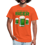 I'm Here For The Beer, Beer Drinking Shirt, Green Beer, St Patrick Day Shirt, Shamrock Shirt, Irish Shirt, Lucky Shirt, St Patricks Shirt, St Patricks Day Tee, St Patricks Day Gifts - orange