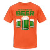 I'm Here For The Beer, Beer Drinking Shirt, Green Beer, St Patrick Day Shirt, Shamrock Shirt, Irish Shirt, Lucky Shirt, St Patricks Shirt, St Patricks Day Tee, St Patricks Day Gifts - orange