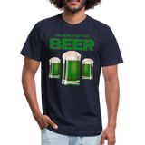 I'm Here For The Beer, Beer Drinking Shirt, Green Beer, St Patrick Day Shirt, Shamrock Shirt, Irish Shirt, Lucky Shirt, St Patricks Shirt, St Patricks Day Tee, St Patricks Day Gifts - navy