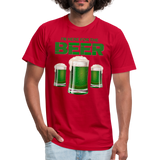 I'm Here For The Beer, Beer Drinking Shirt, Green Beer, St Patrick Day Shirt, Shamrock Shirt, Irish Shirt, Lucky Shirt, St Patricks Shirt, St Patricks Day Tee, St Patricks Day Gifts - red