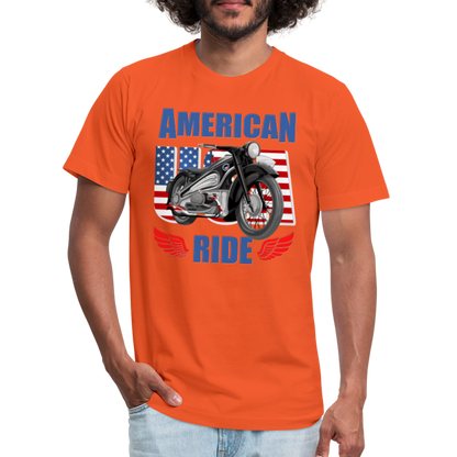 American Ride Shirt, Motorcycle Shirt, Biker Shirt, Motorcycle Gift, Motorcycle Tshirt, Motorcycle Shirts, Motorcycle T Shirt, Biker Shirts - orange