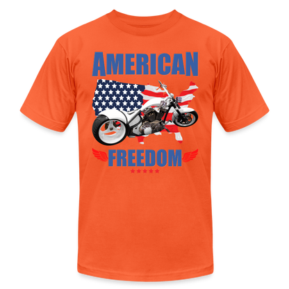 American Freedom Shirt, Motorcycle Shirt, Biker Shirt, Motorcycle Gift, Motorcycle Tshirt, Motorcycle Shirts, Motorcycle T Shirt, Biker Shirt - orange