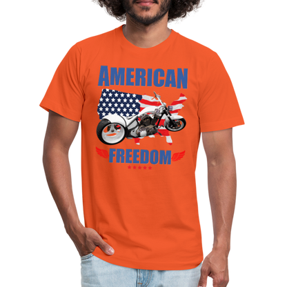 American Freedom Shirt, Motorcycle Shirt, Biker Shirt, Motorcycle Gift, Motorcycle Tshirt, Motorcycle Shirts, Motorcycle T Shirt, Biker Shirt - orange