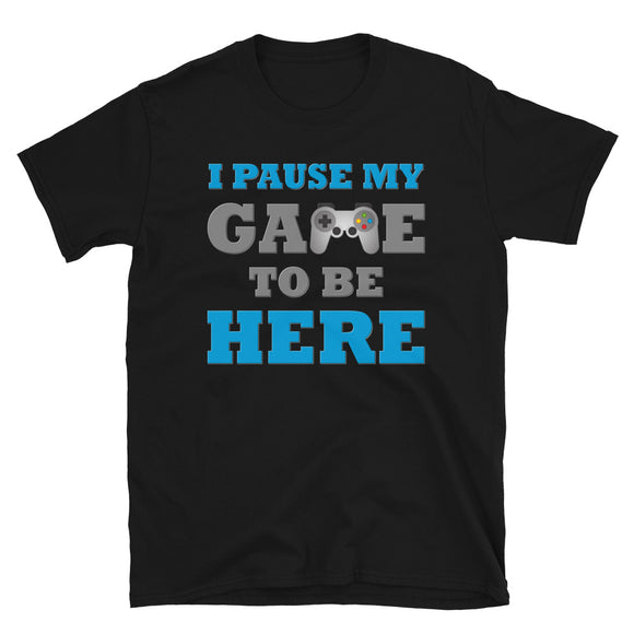 Gamer Shirt, I paused my Game to Be Here Shirt, Christmas Valentines Gift, Gamer Gift, Funny Gaming Shirt, Brothers Gift