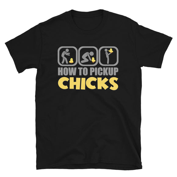 How To Pick Up Chicks Shirt, Fathers Day Gift Idea, Dad Shirt, Teenager Shirt, Pickup Line, Cheesy Pick-Up Lines Chicken, Chicks