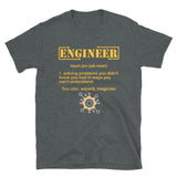 Engineer Definition Shirt, Dictionary Shirt, Funny Cool Shirt, Student Engineering Shirt, Engineer Lover Shirt, Mechanic Gift Idea, Birthday Gift