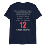 Problem Solving Math Teacher Shirt, Mathematics Shirt, Funny Joke Shirt, Answer Quote Lucky 12 Shirt, Mind Reading Sarcastic Cool