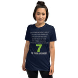 Problem Solving Math Teacher Shirt, Mathematics Shirt, Funny Joke Shirt, Answer Quote Lucky 7 Shirt, Mind Reading Sarcastic Cool