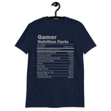 Gamer Nutrition Facts Video Game Shirt, Birthday Gift, Valentine Gift Gift For Gamer, Gamer Gift, Valentine's Day Gift, Gift For Him