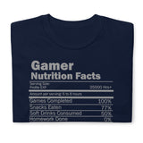 Gamer Nutrition Facts Video Game Shirt, Birthday Gift, Valentine Gift Gift For Gamer, Gamer Gift, Valentine's Day Gift, Gift For Him