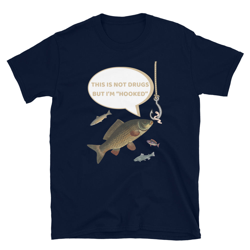 Funny Fishing Shirt, This is Not Drugs But I'm Hooked T-Shirt, Lake Lover Shirt, Cool Tee Men Daddy Dad Shirt, Fathers Day Fishing