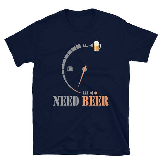 Funny Beer Lovers, I Need Beer Shirt, Fuel Gauge Shirt, Beer Froth, Beer Lovers Shirt, I Need Beer, Funny Drinking Shirt, Beer Shirt