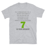 Problem Solving Math Teacher Shirt, Mathematics Shirt, Funny Joke Shirt, Answer Quote Lucky 7 Shirt, Mind Reading Sarcastic Cool