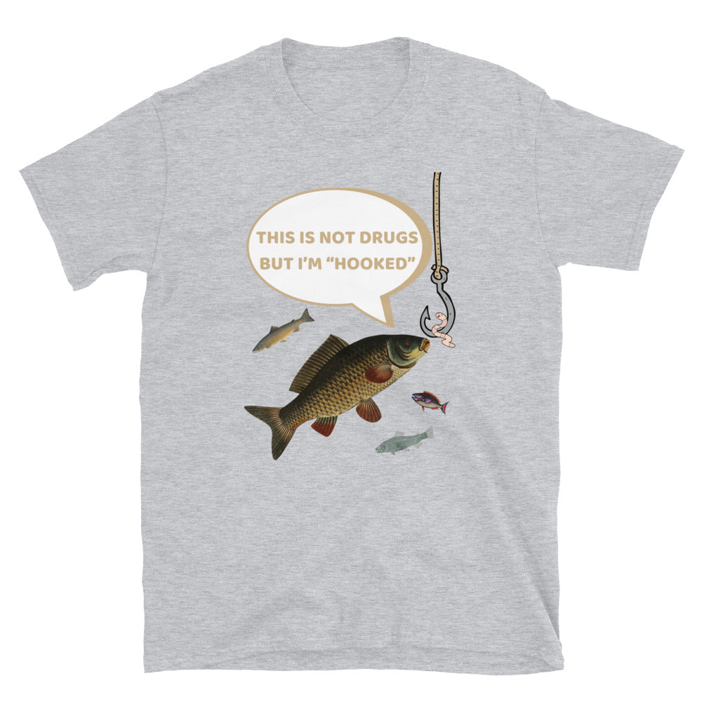 Funny Fishing Shirt, This is Not Drugs But I'm Hooked T-Shirt, Lake Lover Shirt, Cool Tee Men Daddy Dad Shirt, Fathers Day Fishing