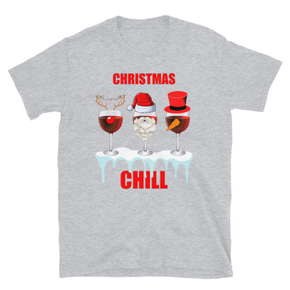 Christmas Is A Time To Chill, Chilling, Santa, Frosty The Snowman, Rudolf The Red Nose Reindeer, Wine, Wine Lover, Snow, Ice, Winter, Wine