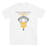 If all else fails Press Esc Shirt, Escape, Geek Nerd Shirt, Funny Computer Shirt, Quote Saying Shirt, IT Developer Shirt,Control Alt Delete Shirt